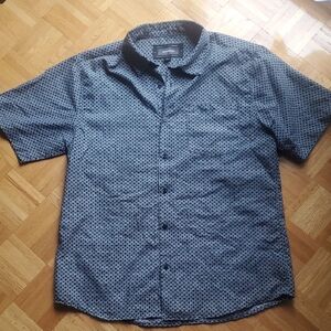 Hydrogen Patterned Casual Short Sleeve Button Down Shirt L